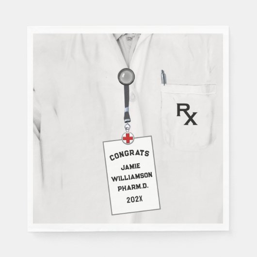 Apotheker Apothekenschulabschluss Serviette (Vorderseite)