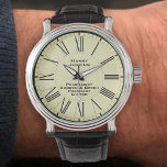 Apotheker Armbanduhr<br><div class="desc">Eine Uhr,  die als Geschenk zur Anerkennung des loyalen Dienstes eines Absenders oder Apothekers konzipiert ist. Geben Sie den Namen des Empfängers sowie die Firma oder Organisation ein. Hintergrund im Pergament.</div>