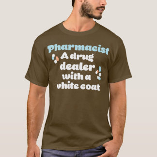 Apotheker Arzneimittelhändler mit weißem Mantel T-Shirt