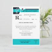 Apotheker Ärztliche Verschreibung Pad Rentirement Einladung (Stehend Vorderseite)