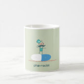 Apotheker auf Blaue Pillen Kapsel Kaffeetasse (Mittel)