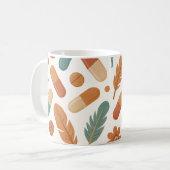 Apotheker Boho Daisy Federn Pillen Kaffeetasse (Vorderseite Links)