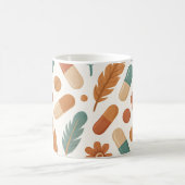 Apotheker Boho Daisy Federn Pillen Kaffeetasse (Mittel)