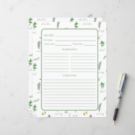 Apotheker Botanisches Rezeptbinder-Seite