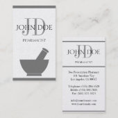 Apotheker, der Apotheken-Mörser-Stampfe Visitenkarte (Vorne/Hinten)