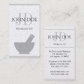 Apotheker, der Apotheken-Mörser-Stampfe Visitenkarte (Vorne/Hinten)