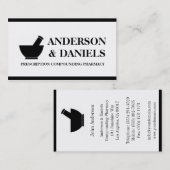 Apotheker, der Apotheken-Mörser-Stampfe Visitenkarte (Vorne/Hinten)