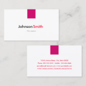 Apotheker - Einfache Rose Pink Visitenkarte (Vorne/Hinten)