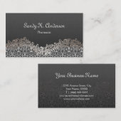 Apotheker - Elegant Damask Lace Visitenkarte (Vorne/Hinten)