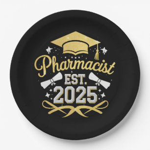 Apotheker Est 2025 Pharmazie-Abschluss Pappteller