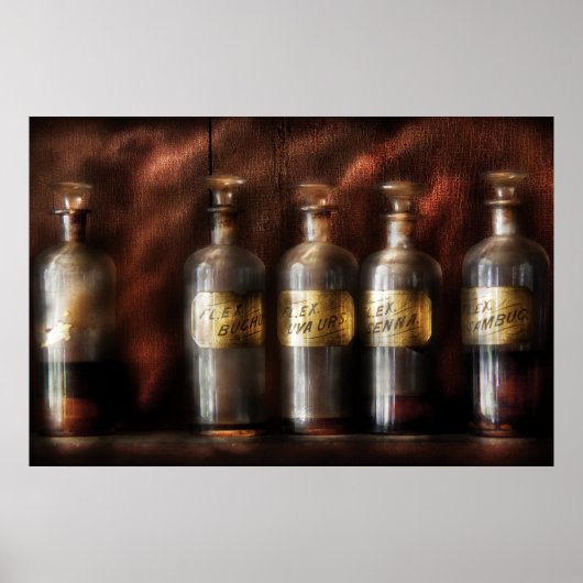 Apotheker - Fünf Flaschen Poster (Vorne)
