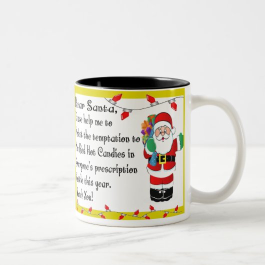 Apotheker Funny Christmas Themed Geschenke Zweifarbige Tasse (Rechts)