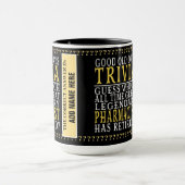 Apotheker Funny Personalisiert Remüde, Ruhestand Tasse (Zentrum)