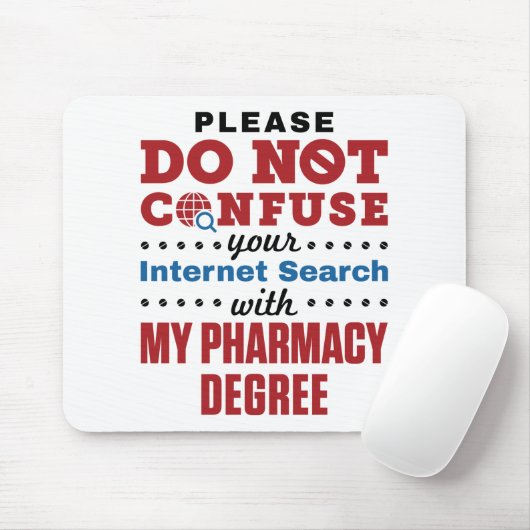 Apotheker Funny Quote Pharmacy Degree Mousepad (Mit Mouse)