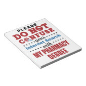 Apotheker Funny Quote Pharmacy Degree Notizblock (angewinkelt)