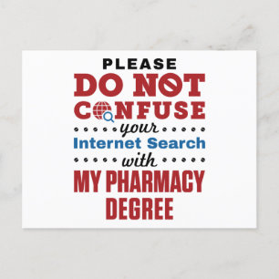 Apotheker Funny Quote Pharmacy Degree Postkarte