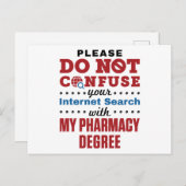 Apotheker Funny Quote Pharmacy Degree Postkarte (Vorne/Hinten)