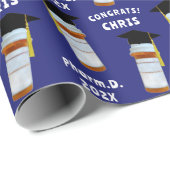 Apotheker-Geschenk für den Abschluss der Pharmazie Geschenkpapier (Rolleneckpunkt)