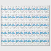 Apotheker-Geschenk-Packpapier-Abkürzungen Geschenkpapier (Flach)