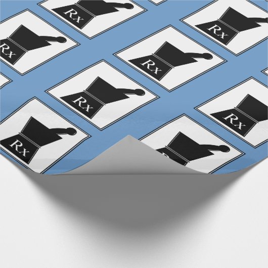 Apotheker-Geschenk-Packpapier-Stampfe und Mörser Geschenkpapier (Ecke)