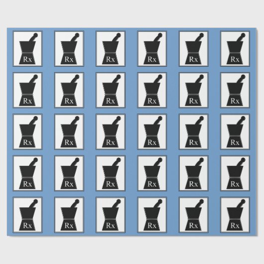 Apotheker-Geschenk-Packpapier-Stampfe und Mörser Geschenkpapier (Flach)