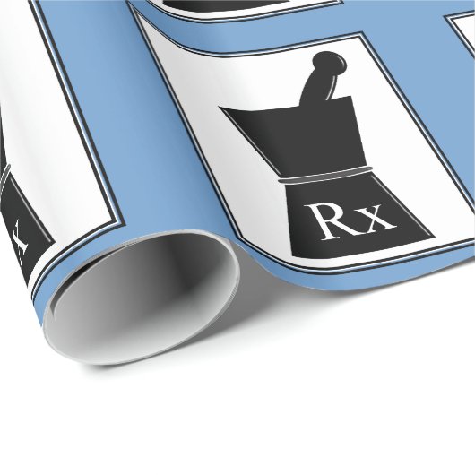 Apotheker-Geschenk-Packpapier-Stampfe und Mörser Geschenkpapier (Rolleneckpunkt)