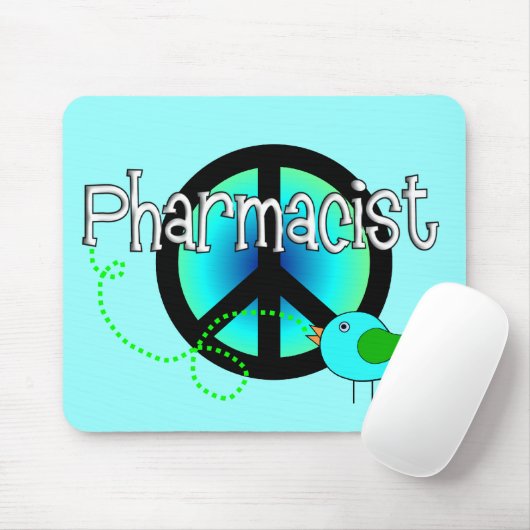 Apotheker-Geschenke---Friedenszeichen-Entwurf Mousepad (Mit Mouse)