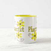 Apotheker-Geschenke, gelbe Gänseblümchen Zweifarbige Tasse (Mittel)