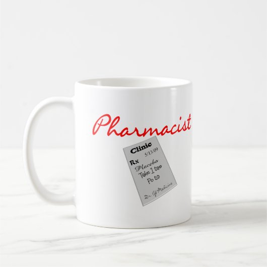 Apotheker-Geschenke "Rx Auflage-Grafiken " Kaffeetasse (Links)