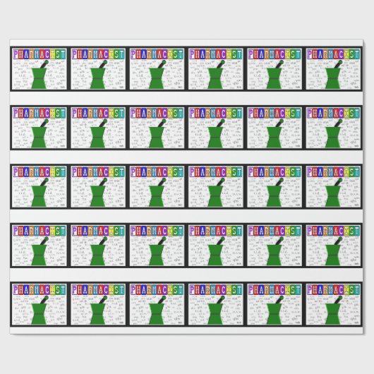 Apotheker Geschenkpapier Abkürzungen (Flach)