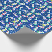 Apotheker Geschenkpapier Abkürzungen Blau (Ecke)