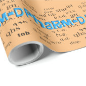 Apotheker Geschenkpapier Abkürzungen Orang (Rolleneckpunkt)