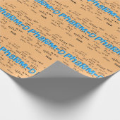 Apotheker Geschenkpapier Abkürzungen Orang (Ecke)