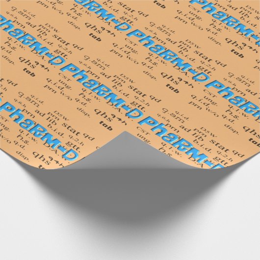 Apotheker Geschenkpapier Abkürzungen Orang (Ecke)