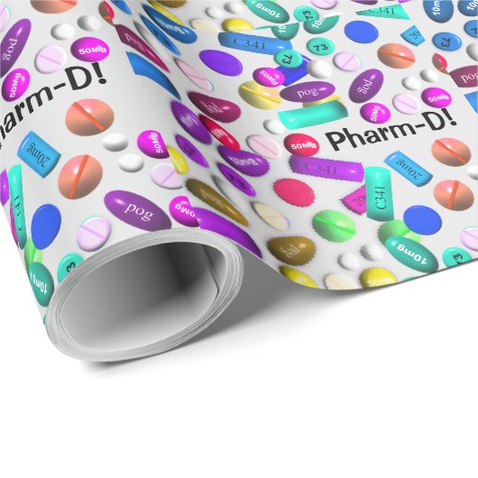 Apotheker Geschenkpapier Tabletten (Rolleneckpunkt)