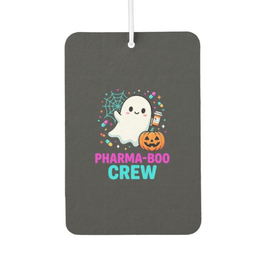 Apotheker Halloween Pharma-Boo Crew Geist Design_ Autolufterfrischer (Vorderseite)