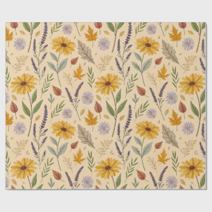 Apotheker-Herbst-Blumen-Botanik-Muster Geschenkpapier