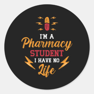 Apotheker Ich bin Pharmacy Student Tech Technician Runder Aufkleber