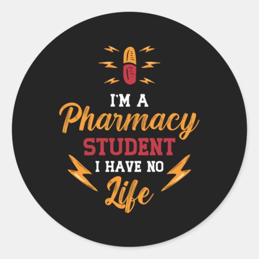 Apotheker Ich bin Pharmacy Student Tech Technician Runder Aufkleber (Vorderseite)