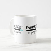 Apotheker im laufenden T - Shirt Kaffeetasse (Vorderseite Links)