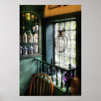 Apotheker - In einem Apothekerfenster Poster