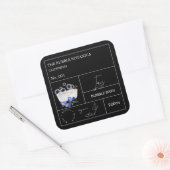 Apotheker-Iris-Schaumbad-Label Quadratischer Aufkleber (Umschlag)