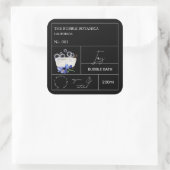 Apotheker-Iris-Schaumbad-Label Quadratischer Aufkleber (Tasche)