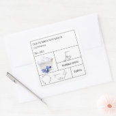 Apotheker-Iris-Schaumbad-Label Quadratischer Aufkleber (Umschlag)