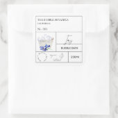 Apotheker-Iris-Schaumbad-Label Quadratischer Aufkleber (Tasche)