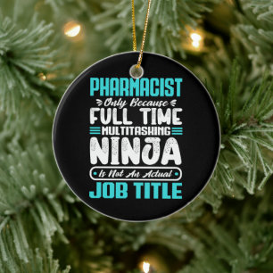 Apotheker Job Titel Beruf Lustig Apotheke Keramik Ornament