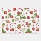 Apotheker Kirsche Pfirsich Erdbeere Geschenkpapier Set (Vorderseite 3)