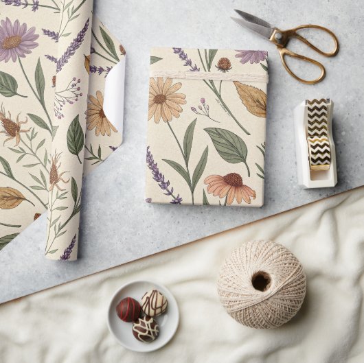Apotheker-Kräutergarten Vintage-Wrap Geschenkpapier (Kunsthandwerk)