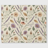 Apotheker-Kräutergarten Vintage-Wrap Geschenkpapier (Flach)