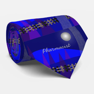 Apotheker-Krawatten-künstlerische Bäume und Mond Krawatte